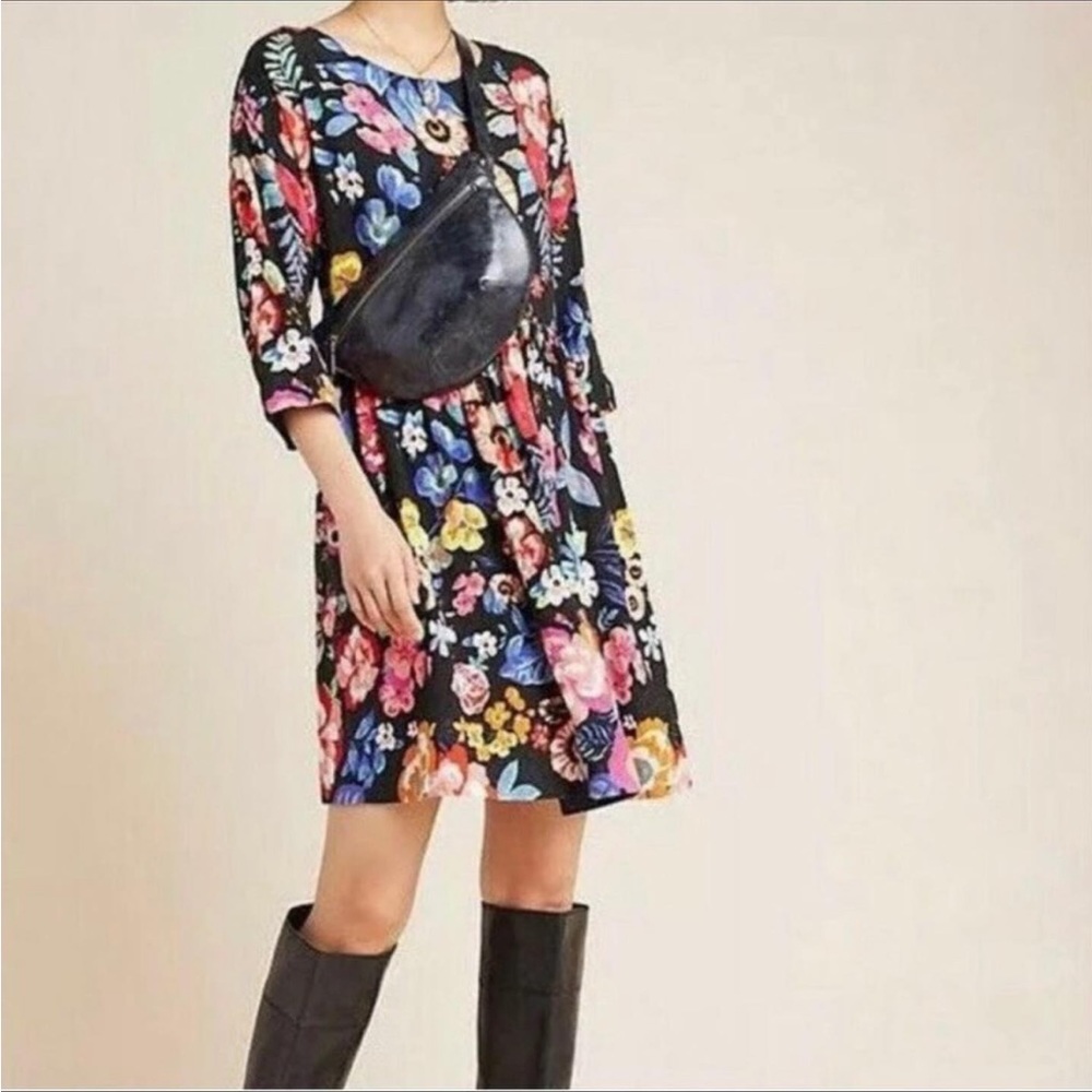 NWT Anthropologie Maeve Magnolia Tunic Dress Floral Size M Women